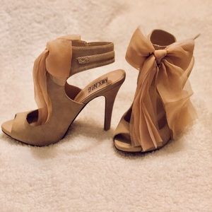 Nude high heeled sandals